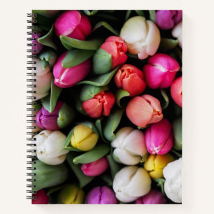 Tulps Colorful Flowers Paaslente Notitieboek