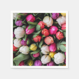 Tulps Colorful Flowers Paaslente Servet