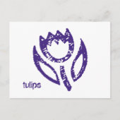Tulps Deep Blue Tulip Briefkaart (Voorkant)