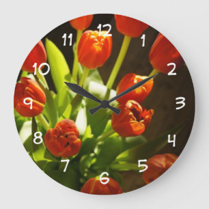 Tulps Floral Wall Clock Grote Klok