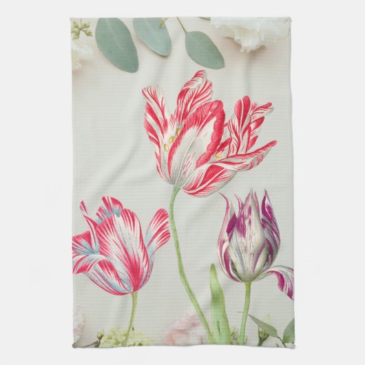 Tulps Flowers Kitchen Towel Theedoek (Verticaal)