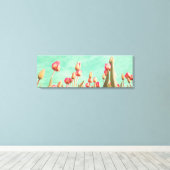 Tulps Flowers Spring Painting Fine Art Canvas Afdruk (Insitu (Houten vloer))