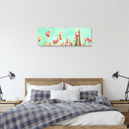  Tulps Flowers Spring Painting Fine Art Canvas Afdruk (Insitu (Slaapkamer))
