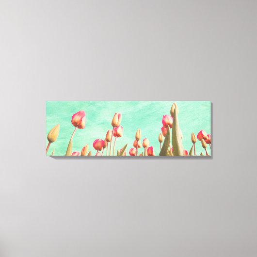 Tulps Flowers Spring Painting Fine Art Canvas Afdruk (Voorkant)