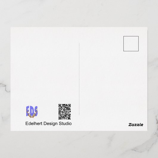 Tulps Gold Foil Holiday Briefkaart (Achterkant)