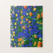 Tulps Grape Hyacinth Flower Field Colorful Legpuzzel (Verticaal)