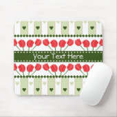 Tulps & Hearts mousepad, aanpassen Muismat (Met muis)