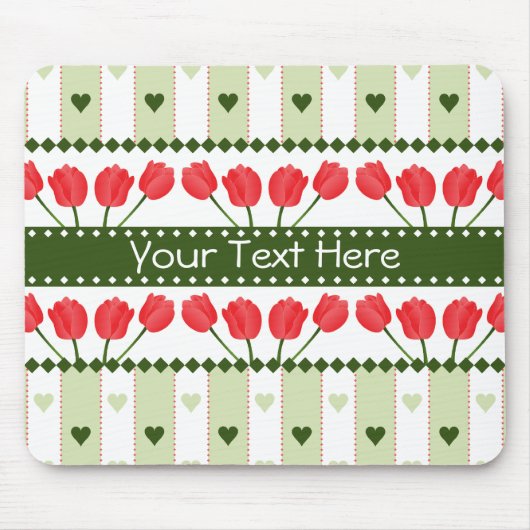 Tulps & Hearts mousepad, aanpassen Muismat (Voorkant)