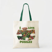 Tulps I Love Puzzles Canvas tas (Voorkant)