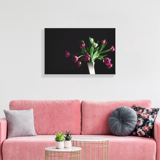 Tulps met schilderkunst canvas afdruk (Insitu (Woonkamer))