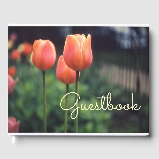 Tulps Spring Floral Tulip Garden Flowers Gastenboek (Voorkant)