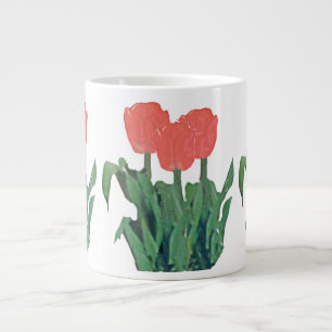 Tulps Three-Red Grote Koffiekop