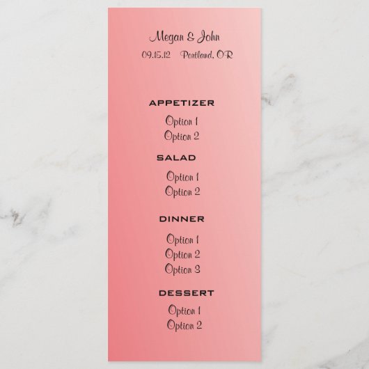 Tulps Waterverf Wedding Menu (Achterkant)