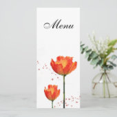 Tulps Waterverf Wedding Menu (Staand voorkant)