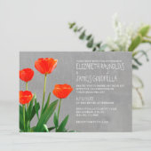 Tulps Wedding Invitations Kaart (Staand voorkant)