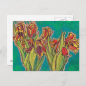 Tulpschets, lentevloerbloemen briefkaart (Voorkant / Achterkant)