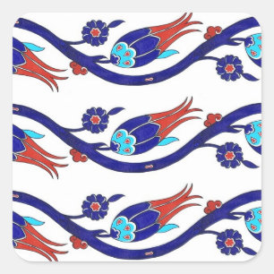 tulpsticker vierkante sticker