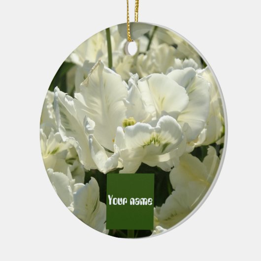 Tulpt het witte keramisch ornament (Links)