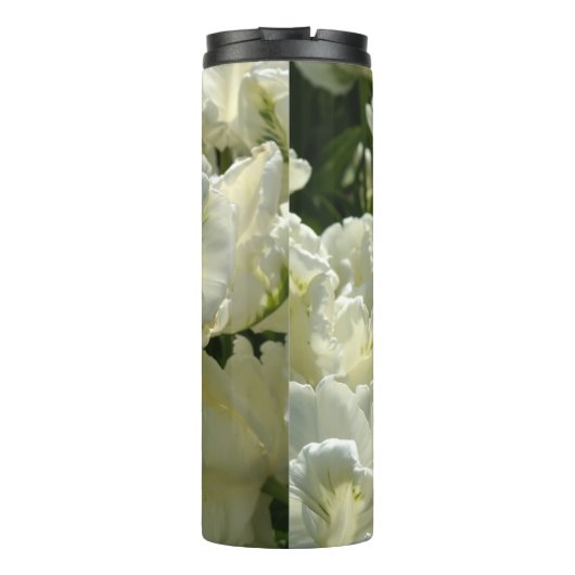 Tulpt het witte thermosbeker (Achterkant)