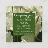 Tulpt het witte vierkante visitekaartje (Achterkant)