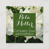 Tulpt het witte vierkante visitekaartje (Voorkant)