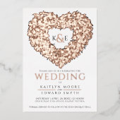 Tulptulpen voor lente roos goud zwart folie uitnodiging (Voorkant)