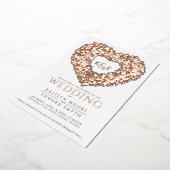 Tulptulpen voor lente roos goud zwart folie uitnodiging (Gedraaid)