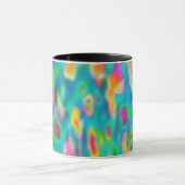 Tulpveld Bloemig Abstract Neon Dopamine Kleur Mok (Midden)