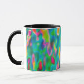 Tulpveld Bloemig Abstract Neon Dopamine Kleur Mok (Links)