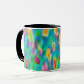 Tulpveld Bloemig Abstract Neon Dopamine Kleur Mok (Voorkant links)