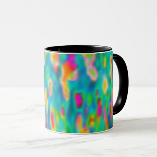Tulpveld Bloemig Abstract Neon Dopamine Kleur Mok (Voorkant rechts)