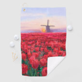 Tulpveld - Landschap - Lente in Nederland Golfhanddoek (Insitu)
