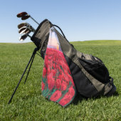 Tulpveld - Landschap - Lente in Nederland Golfhanddoek (Groen)