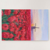 Tulpveld - Landschap - Lente in Nederland Legpuzzel (Horizontaal)