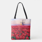 Tulpveld - Landschap - Lente in Nederland Tote Bag (Achterkant)