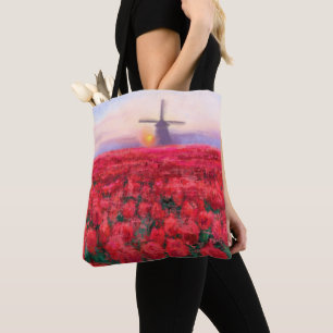Tulpveld - Landschap - Lente in Nederland Tote Bag