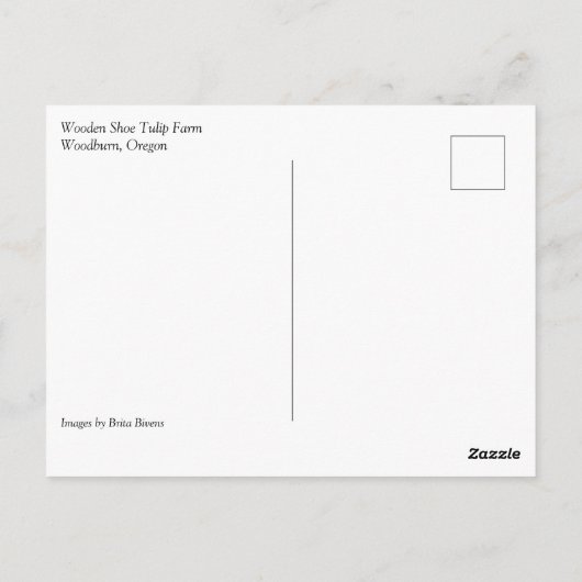 Tulpveld met oude trekker, oregon-Briefkaart Briefkaart (Achterkant)