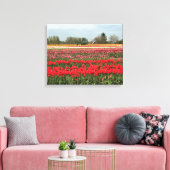 Tulpveld met trekker en schuur canvas afdruk (Insitu (Woonkamer))