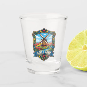 Tulpvelden en Molen Nederland Shot Glas