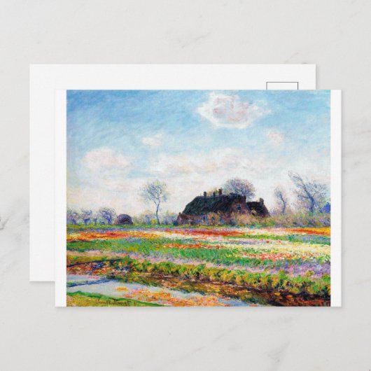Tulpvelden in Nederland, Monet Briefkaart (Voorkant / Achterkant)