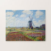 Tulpvelden met de Rijnsburg-windmolenmonet Legpuzzel (Horizontaal)