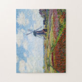 Tulpvelden met de Rijnsburg-windmolenmonet Legpuzzel (Verticaal)