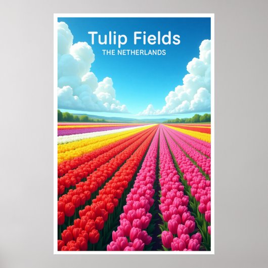 Tulpvelden Nederland Reisposter Poster (Voorkant)