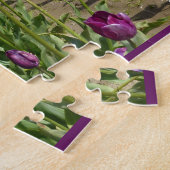 Tulpvelden (Paars) en schuur (Skagit-vallei) Legpuzzel (Zijkant)