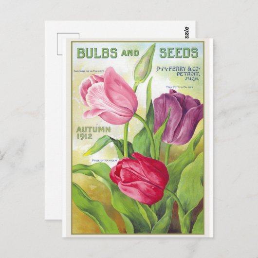 Tulpventilator Botanisch  Briefkaart (Voorkant / Achterkant)