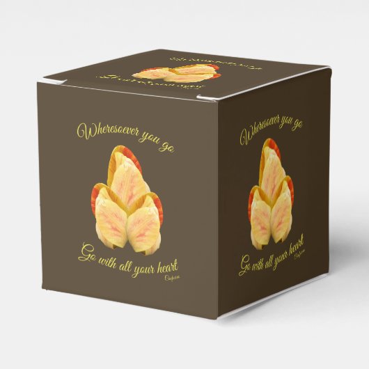 Tulpventilator gaat met uw hart Inspirerend Bedankdoosjes (Voorkant Zijde)