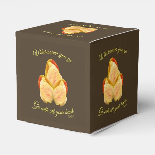 Tulpventilator gaat met uw hart Inspirerend Bedankdoosjes (Achterkant)