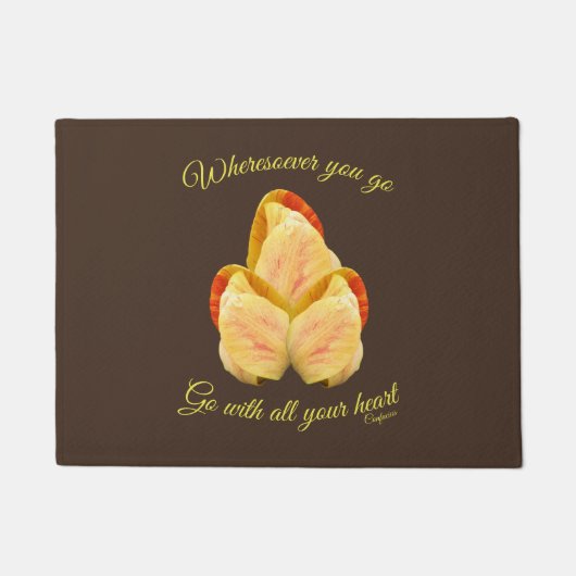 Tulpventilator gaat met uw hart Inspirerend Deurmat (Voorkant)