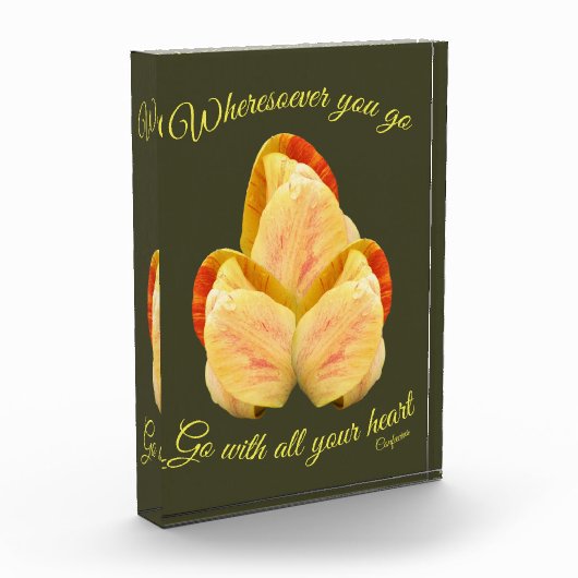 Tulpventilator gaat met uw hart Inspirerend Fotoblokken (Links)