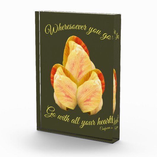 Tulpventilator gaat met uw hart Inspirerend Fotoblokken (Rechts)